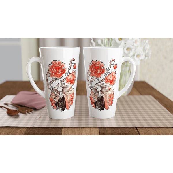 Flower Witch - White Latte 17oz Ceramic Mug