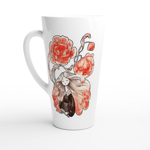 Flower Witch - White Latte 17oz Ceramic Mug