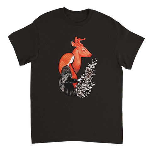 Deer Witch - Heavyweight Unisex Crewneck T-shirt